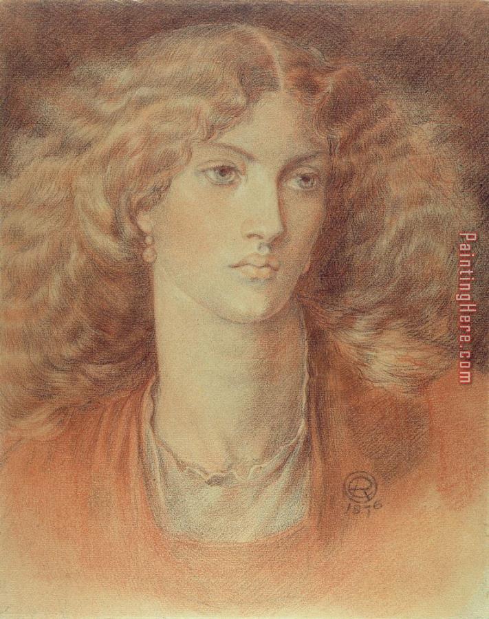 Dante Charles Gabriel Rossetti Head Of A Woman Called Ruth Herbert